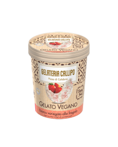 Callipo Vegan Gelato with Strawberry Sauce